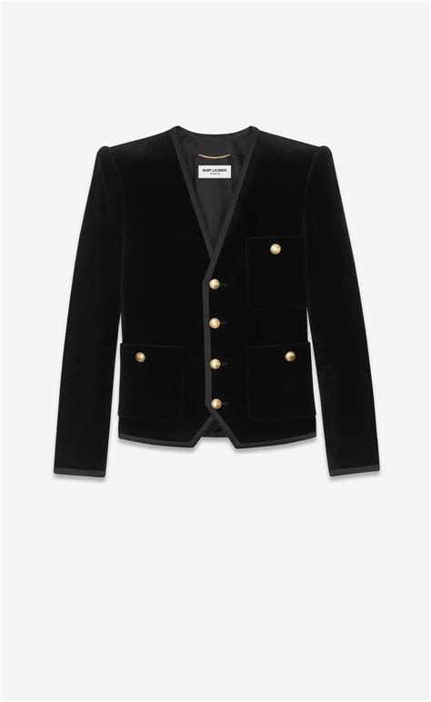 ysl velvet coat|farfetch ysl jackets.